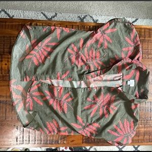 A New Day Womens Small Hawaiian Short Sleeve Button Down Shirt